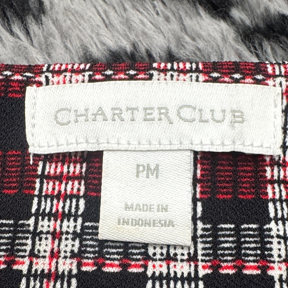 Charter Club Red and Black Plaid Top - Picture 2 of 6